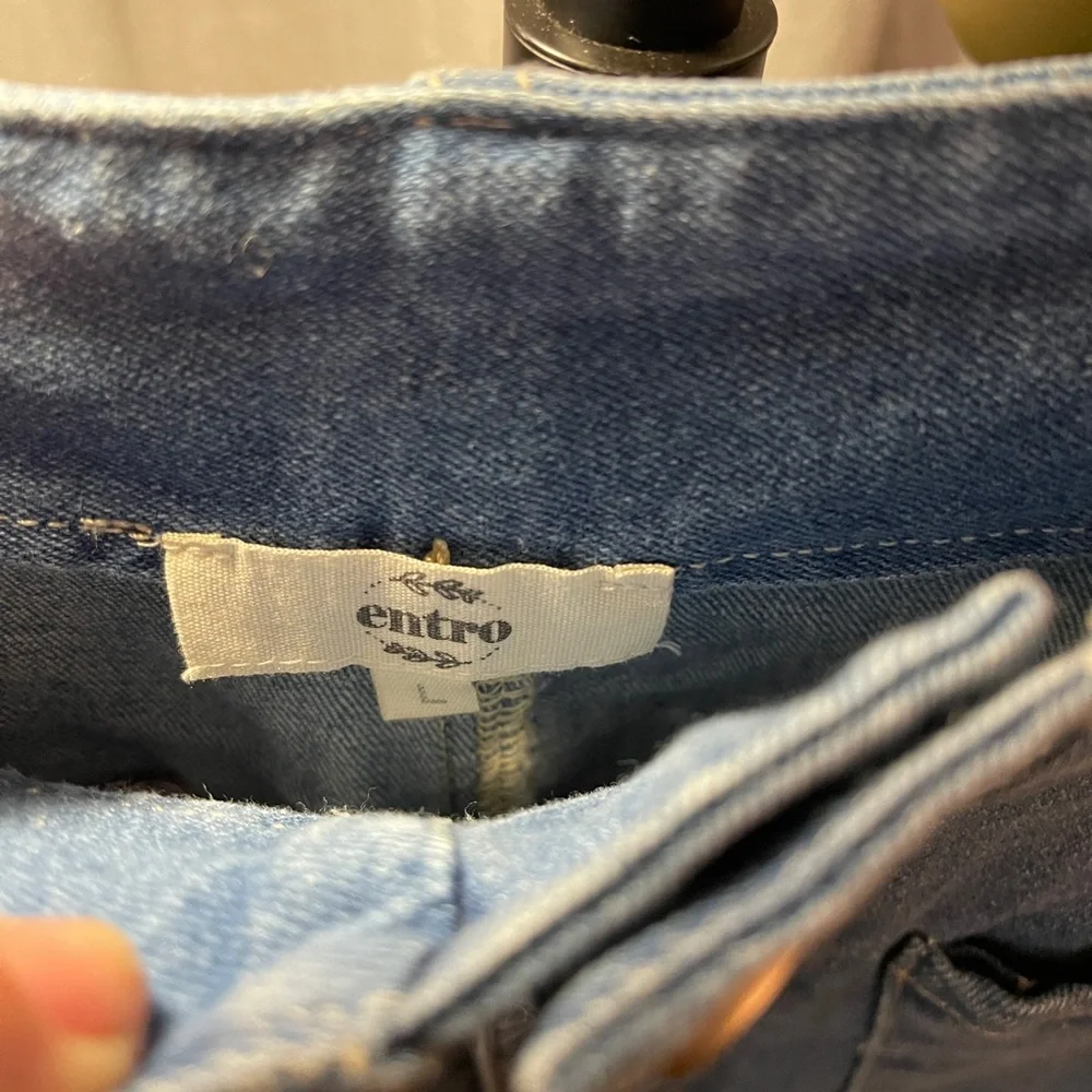 Entro denim retro high waist sailor style‎ stretch flattering midsize 10-12 LG